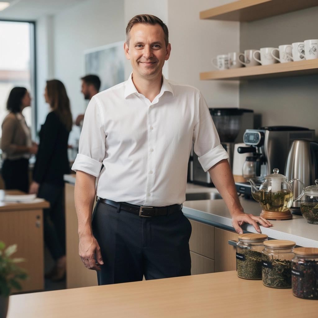 Gražiai pateikta magnio žolelių arbata su citrinomis